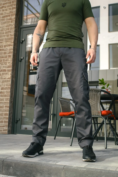 Чоловічі брюки карго з бавовни з 6 кишенями man9-3xl фото