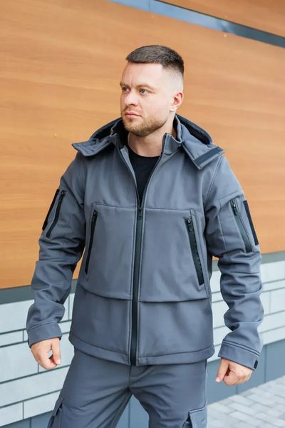 Водовідштовхуючий чоловічий костюм Softshell City на флісі man-52 фото