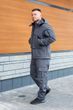 Водовідштовхуючий чоловічий костюм Softshell City на флісі, Сірий, 48 (S)