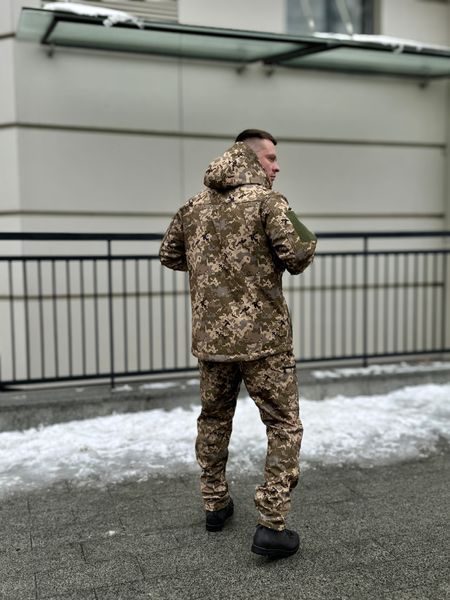 Зимний тактический комплект Softshell (Софтшелл) Omni-Heat куртка и брюки на флисе, мультикам copy_0RYS6 фото