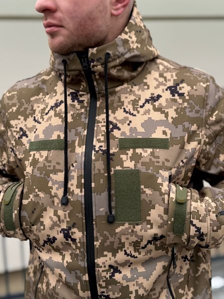 Зимний тактический комплект Softshell (Софтшелл) Omni-Heat куртка и брюки на флисе, мультикам copy_0RYS6 фото