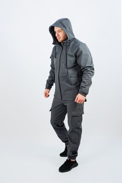 Мужской утеплённый костюм Софтшелл (Softshell) с флисовой подкладкой 003-3XL4 фото