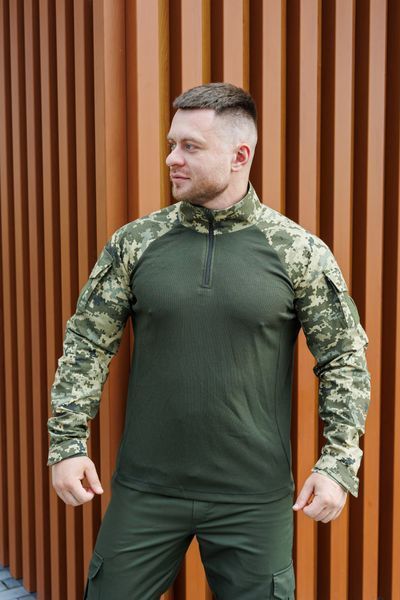 Мужская боевая рубашка UBACS (УБАКС) Пиксель с воротником на молнии WFYJ6 фото