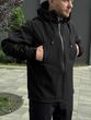 Чоловічий костюм Softshell (Софтшелл) на мікрофлісі з вологозахистом, Чорний, 48 (S)