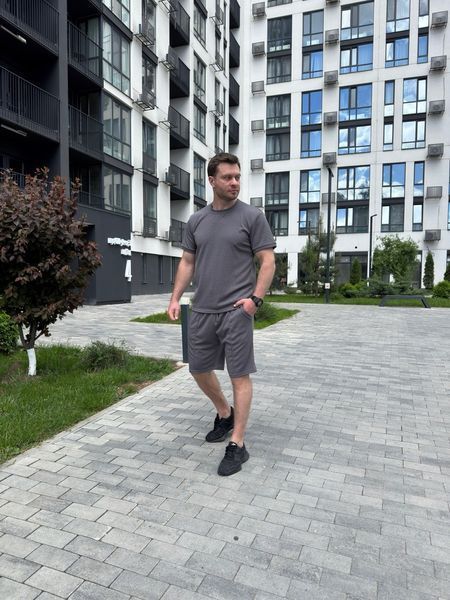 Мужской летний комплект, футболка + шорты из турецкого хлопка sfml5-3xl фото